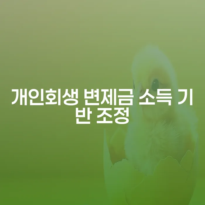 개인회생 변제금 소득 기반 조정: 어떻게 최적화할 수 있을까요?