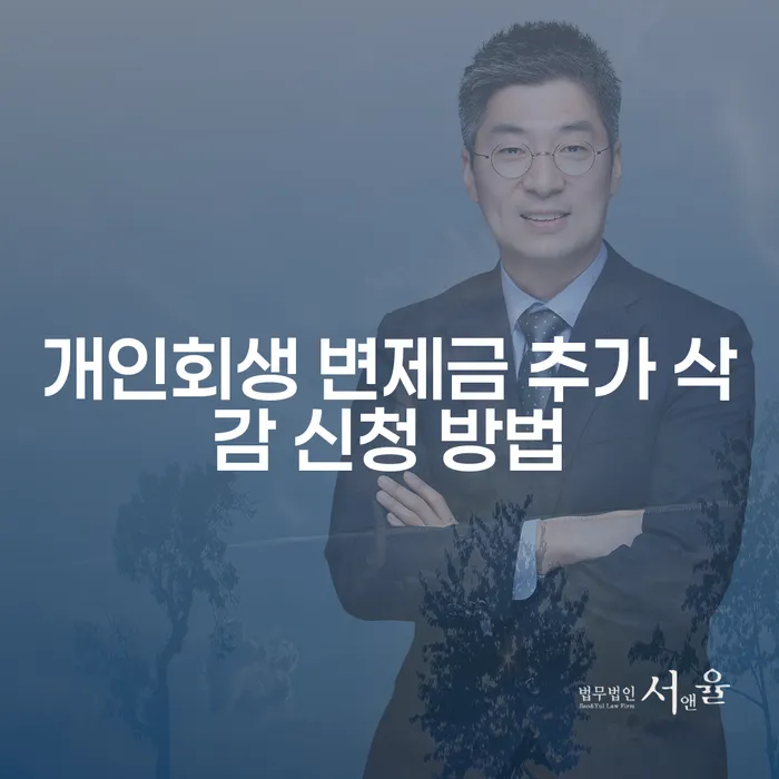 개인회생 변제금 추가 삭감 신청 방법, 어떻게 해야 할까요?