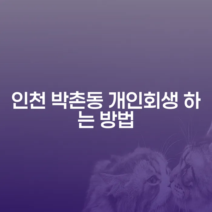 인천 박촌동에서 개인회생 신청하는 방법을 아시나요?
