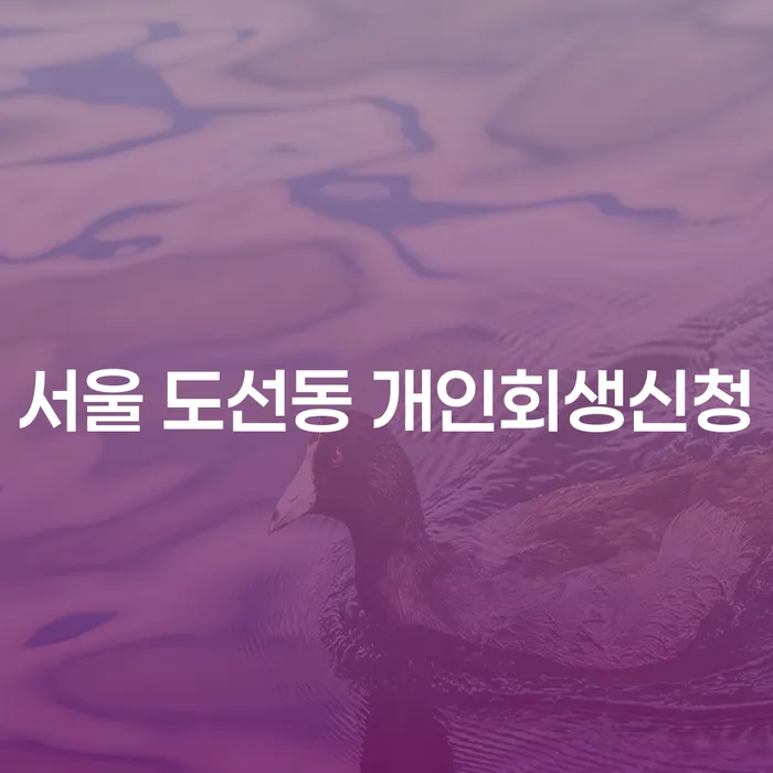 서울 도선동에서 개인회생신청을 해야 할까요? 알아봐야 할 모든 것