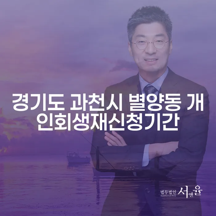 경기도 과천시 별양동 개인회생재신청기간과 불법사채 문제 해결 방법은?